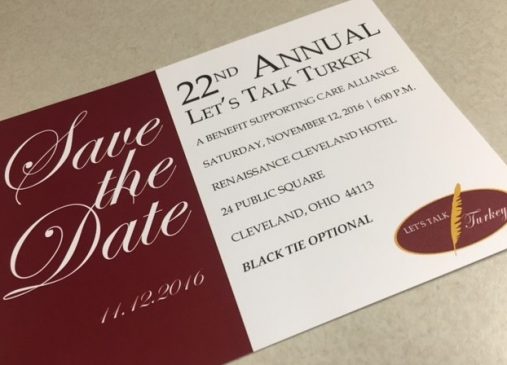 Care Alliance Health Center Cleveland Let's Talk Turkey benefit Thanksgiving invitation