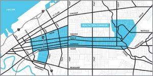 Cleveland Health Tech Corridor Map 
