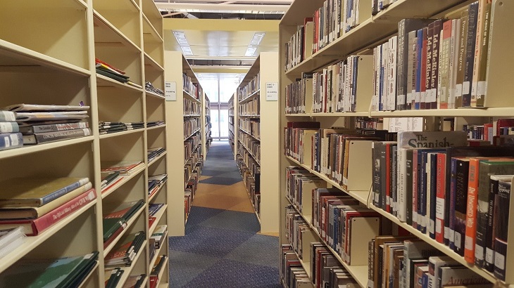 Cleveland Public Library book shelves