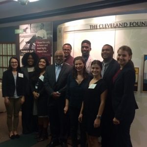 Cleveland Foundation Public Service Fellows pose with former Cleveland Mayor Michael White