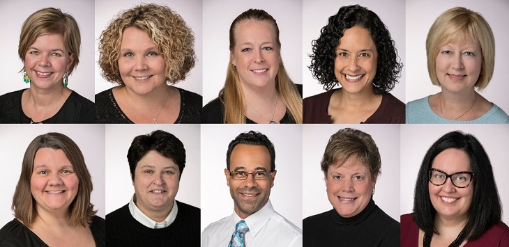 Composite of portraits of Excellence in Teaching award winners