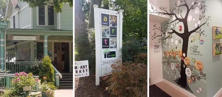 Collage of pictures of Bay Arts facility