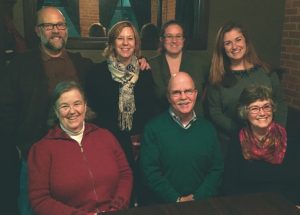 Ginn family members (front row) Mary Ginn, Walter Ginn and Patty Feeney and (back row) Peter Ginn, Anne Ginn, Meredith Carr and Tara Feeney.