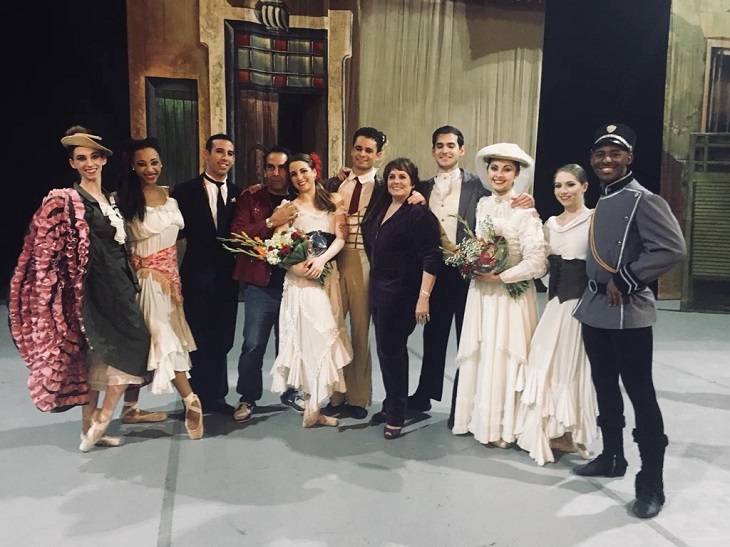 A group of Verb Ballets dancers pose with Laura Alonso