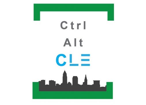 Ctrl Alt CLE logo includes name and Cleveland skyline