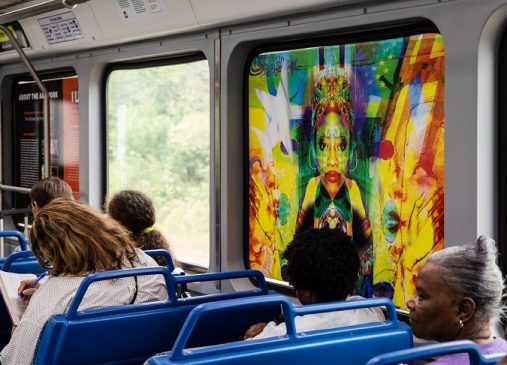 image of painting on train car window