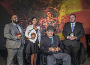 2018 Anisfield Wolf Book Award winners pose with their awards 