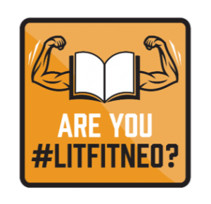 Lit Fit NEO logo depicts a book with muscular arms