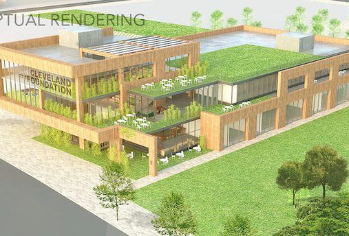 conceptual rendering of proposed new Cleveland Foundation headquarters in MidTown