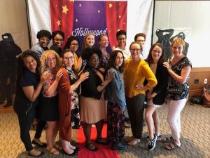 A group of summer interns pose at Shining Star Cleveland event