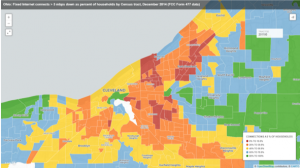 Map graphic shows digital divide in Northeast Ohio