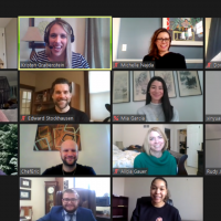 A zoom screenshot of the 2021 Foundations for Philanthropy cohort members