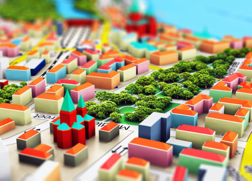 colorful image of miniature city