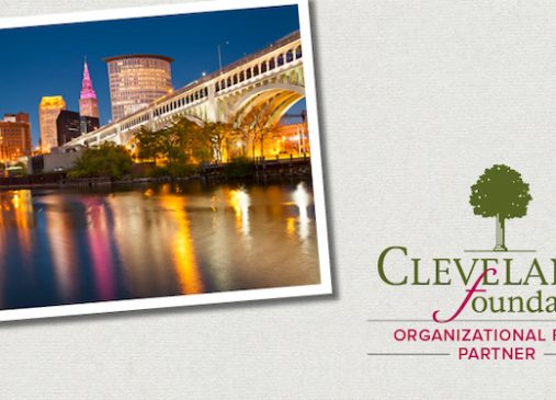 Cleveland Foundation organizational fund partner graphic with Cleveland skyline