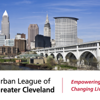 Photo of Cleveland skyline with Urban League logo