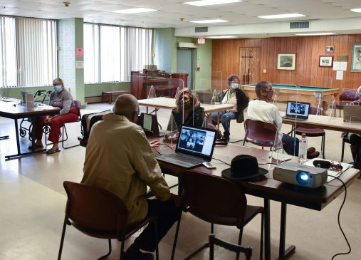 Residents attend a technology class at ASC3