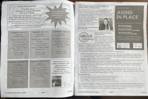 Picture of a printed newsletter 