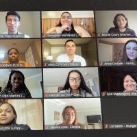 Screen shot of a Zoom meeting between the 2021 Cleveland Foundation summer interns