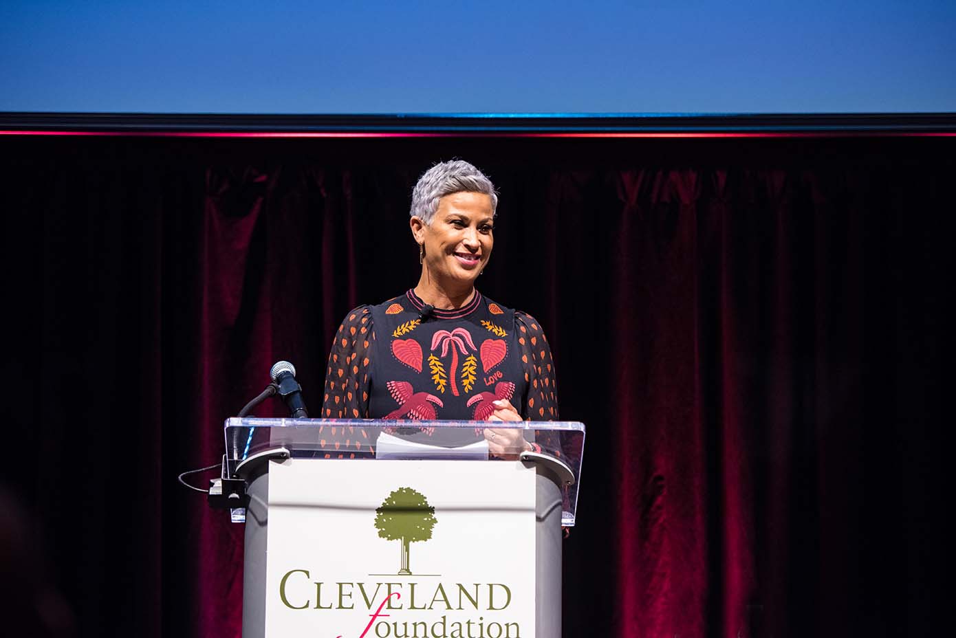 Michele Ghee addresses attendees of the 2022 African American Philanthropy Summit