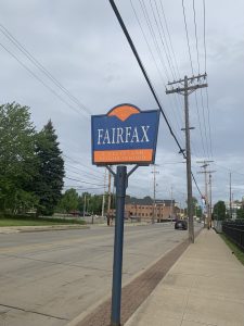 A street sign for the Fairfax neighborhood