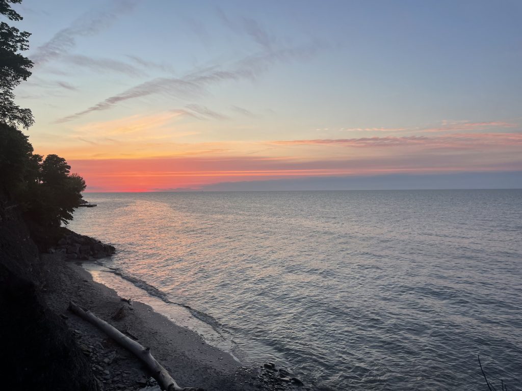 A sunset on Lake Erie