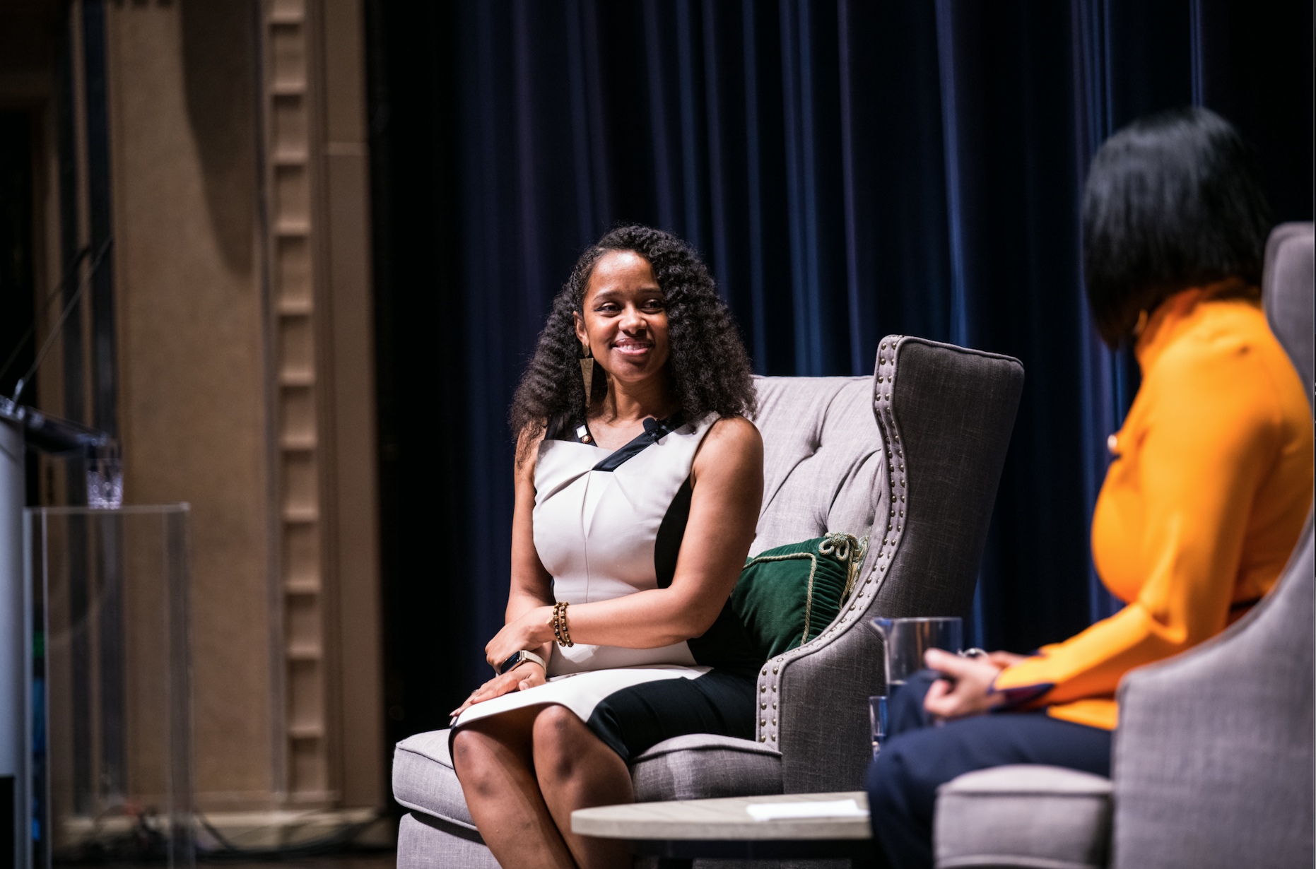 Pascale Sablan and Lillian Kuri on stage