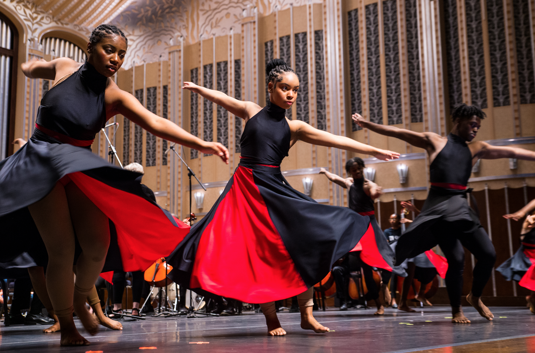 Dancers on stage